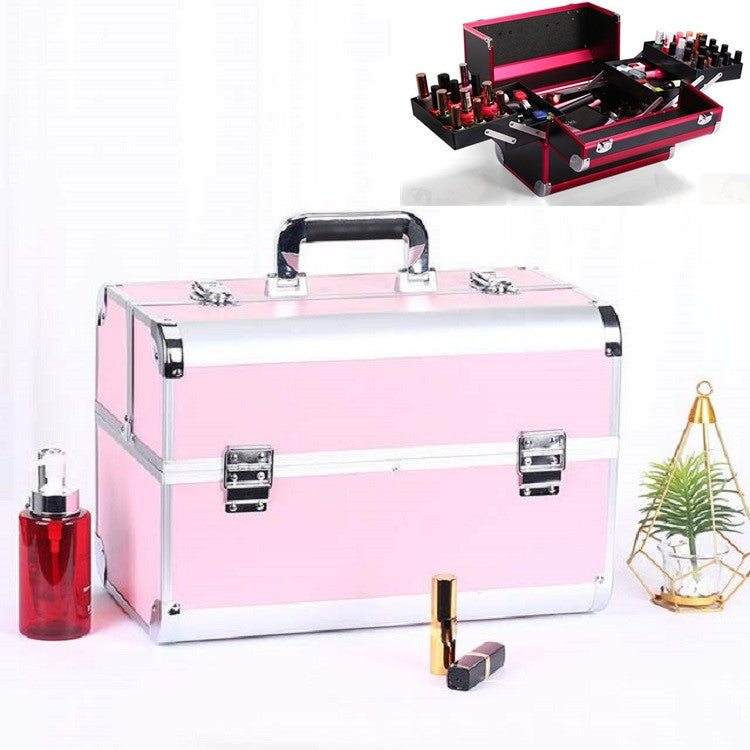 Professional Makeup Box Beauty Salon Manicure Toolbox, Magic Red, Coral Powder, Elegant Black, Noble Powder, Oversized Black, Oversized Pink – Durable Build, Easy to Use Oversized Pink