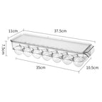Kitchen Refrigerator Storage Box Compartment with Lid Egg Storage Box, 14 Grid