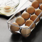 Kitchen Refrigerator Storage Box Compartment with Lid Egg Storage Box, 14 Grid