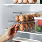 Kitchen Refrigerator Storage Box Compartment with Lid Egg Storage Box, 14 Grid
