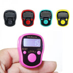 Electronic Digital Counter Portable Hand Operated Tally LCD Screen Finger Counter, Random Color Default Title