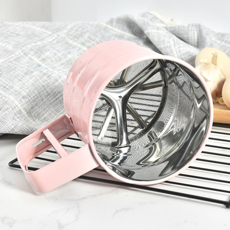 Stainless Steel Flour Sieve Baking Tool Hand-Pressed Flour Sieve – Durable Build, Easy to Use