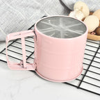 Stainless Steel Flour Sieve Baking Tool Hand-Pressed Flour Sieve – Durable Build, Easy to Use