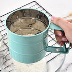 Stainless Steel Flour Sieve Baking Tool Hand-Pressed Flour Sieve – Durable Build, Easy to Use