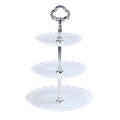 Party Birthday Three-layer Fruit Plate Cake Stand Dessert Storage Rack, Clear – Durable Build, Easy to Use Clear Clear