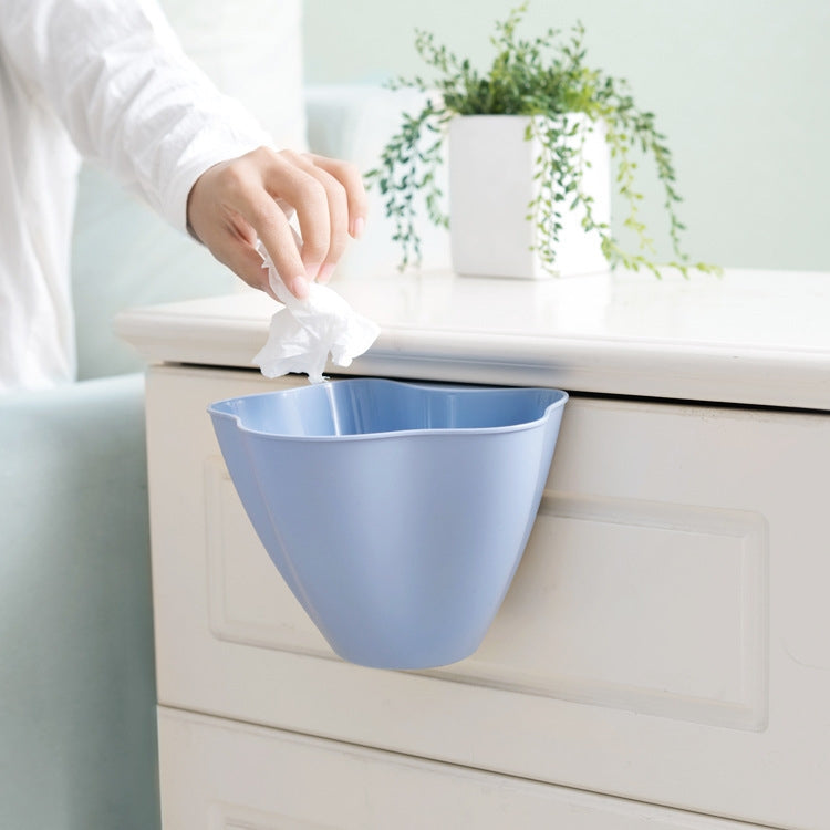 Kitchen Cupboard Back Garbage Bin Cabinet Door Garbage Trash Storage Hanging Trash Rack, Grey, Blue, Pink Blue