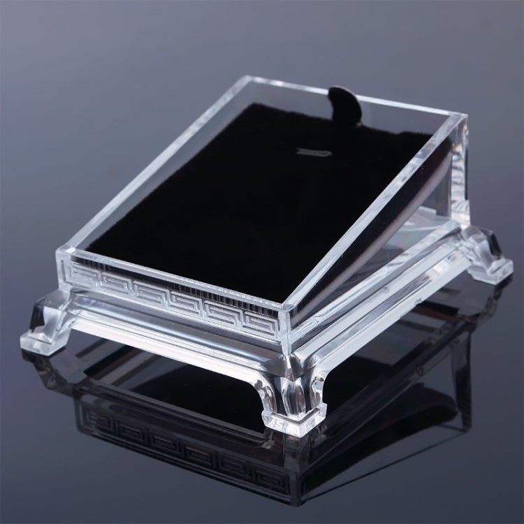Transparent Acrylic Jewelry Bracelet Watch Display Plate Show Holder Tray Rack Default Title