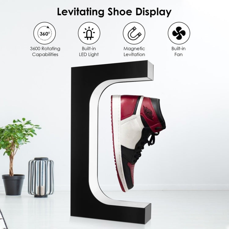 LM-001 LED Lighting Magnetic Levitation Shoes Display Stand, 28mm Black+Color Lamp+RC, 28mm White+Color Lamp+RC
