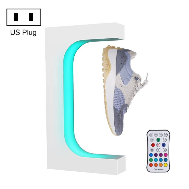 LM-001 LED Lighting Magnetic Levitation Shoes Display Stand, 28mm Black+Color Lamp+RC, 28mm White+Color Lamp+RC – Magnetic 28mm White+Color Lamp+RC US Plug