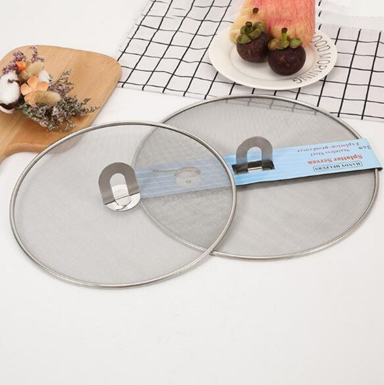 Stainless Steel Oil Splash Proof Net Cover 33cm