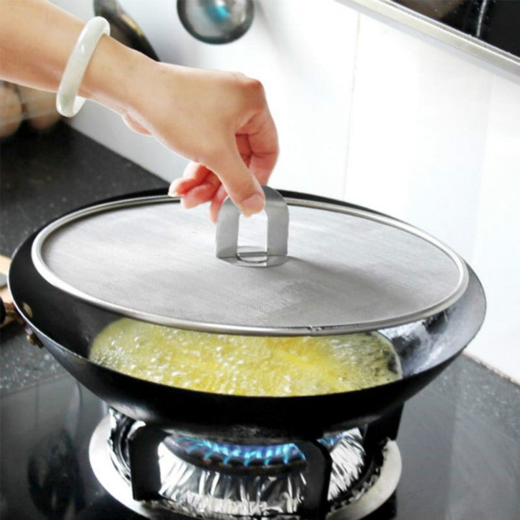 Stainless Steel Oil Splash Proof Net Cover 33cm