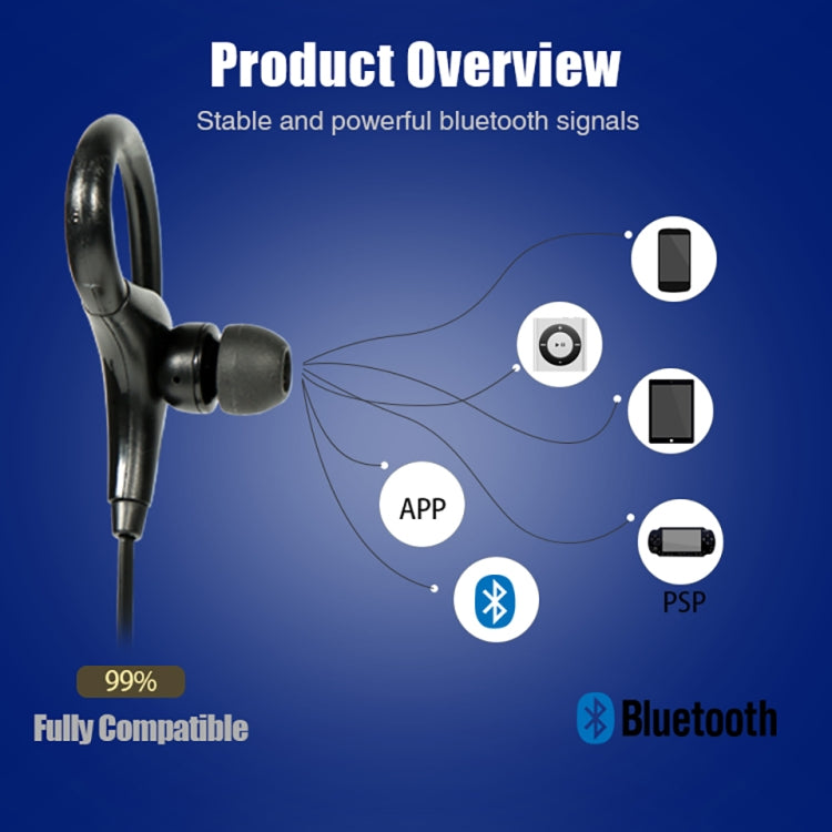 Bluetooth Earphones – AiWei BT-01 Wireless Bluetooth Earphone with Microphone Hook Sports...