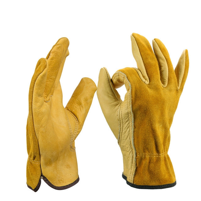 2 Pairs Motorcycle Gloves Riding Gloves Garden Labor Protection Safety Gloves, M, L, XL M