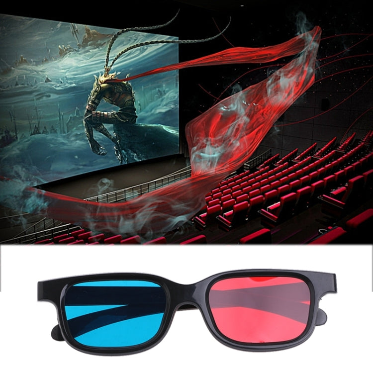 10pcs 3D Glasses Universal Black Frame Red Blue Cyan Anaglyph 3D Glasses 0.2mm For Movie Game DVD Default Title
