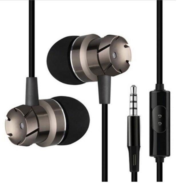 3.5mm Wired Headphones Handsfree Headset In Ear Earphone Earbuds with... Black Grey