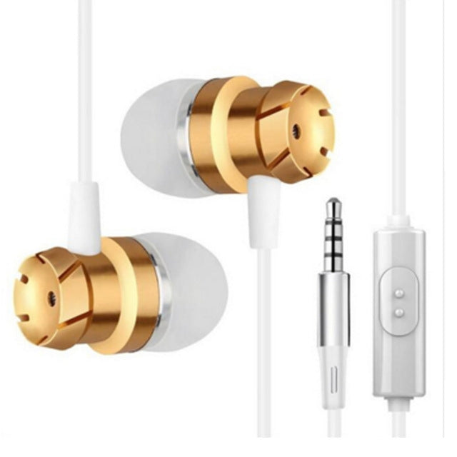 3.5mm Wired Headphones Handsfree Headset In Ear Earphone Earbuds with... Gold