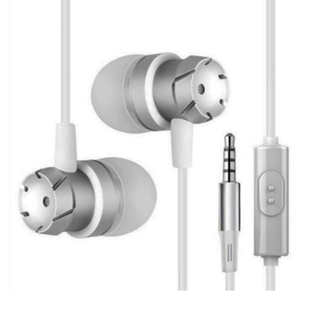 3.5mm Wired Headphones Handsfree Headset In Ear Earphone Earbuds with... Silver