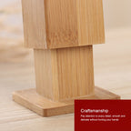 2 PCS Natural Bamboo Toothpick Box Square Restaurant Hotel Toothpick Can with Lid, Bamboo Toothpick Box
