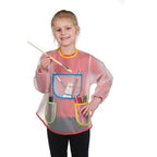 Drawing Waterproof Anti-dirty Transparent Apron for Children, Transparent Apron