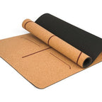 183X68cm Natural Cork TPE Yoga Mat Fitness Mats Pilates Non-slip Yoga Mats, TPE Mat Beige