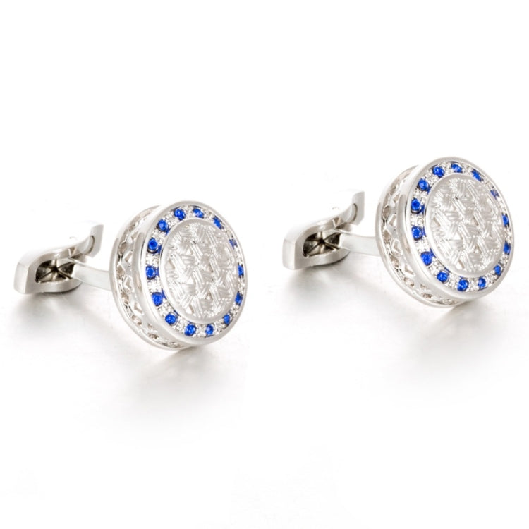 French Cufflinks Round crystal cufflinks Default Title