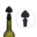 Silicone Wine Stopper Poker Series Wine Stopper, 12 PCS Peach Heart Shape, 12 PCS Poker Shape, 12 PCS Black Plum Shape, 12 PCS Red Square Shape 12 PCS Peach Heart Shape Black Peach Heart