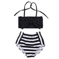 Cute Baby Girl Bikini Striped Triangle Bow Bathing Suit Proud Princess Beachwear, 70, 80, 110 70 Black