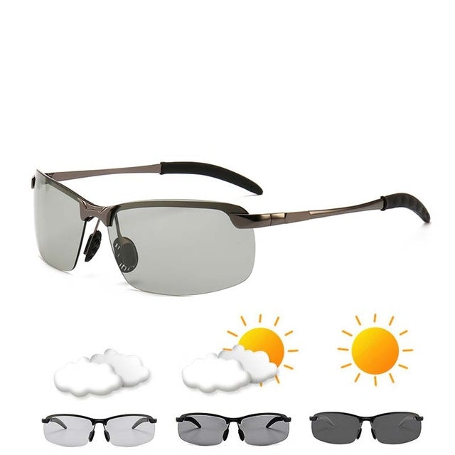 Photochromic Sunglasses Day and Night Vision Driving Eyewear, Black, Gun Metal, Sliver – Durable Build, Easy to Use Gun Metal