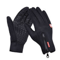 Outdoor Sports Hiking Winter Leather Soft Warm Bike Gloves For Men Women, L, M, S, XL L Black