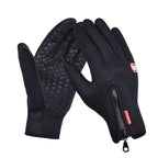 Outdoor Sports Hiking Winter Leather Soft Warm Bike Gloves For Men Women, L, M, S, XL L Black
