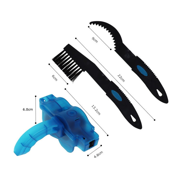 Cycling Bike Bicycle Chain Wheel Wash Cleaner Tool Cleaning Brushes Scrubber Set Clean Repair tools, 3