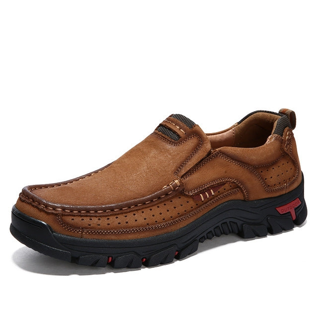 Comfortable and Breathable Non-Slip Set Feet Outdoor Hiking Sneakers Formal Shoes for Men, 47, 48 47 Brown