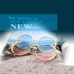 Women Sunglasses Metal Round Frame Pearl Embellished Sunglasses, Gold Frame Grey Lens, Gold Frame Brown Lens, Gold Frame Blue Pink Lens, Gold Frame Purple Pink Lens, Gold Frame Blue Lens, Gold Frame Champagne Lens, Pink Frame Pink Lens... – Durable...