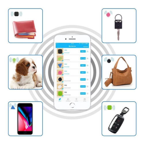 Pet Child Wallet Alarm Key Finder Mini Tag Smart Tracker Bluetooth Locator Alarm Auto Car Pets Kids Motorcycle Trackers – Bluetooth