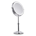 Desktop Double-SidedRound LED Luminous Makeup Mirror Liftable Magnifying Mirror, Plane + 3 Times Magnification(7-inch Battery Model), Plane + 5 Times Magnification(7-inch Battery Model), Plane + 7 Times Magnification(7-inch Battery Model) Plane + 3 Times Magnification(7-inch Battery Model)
