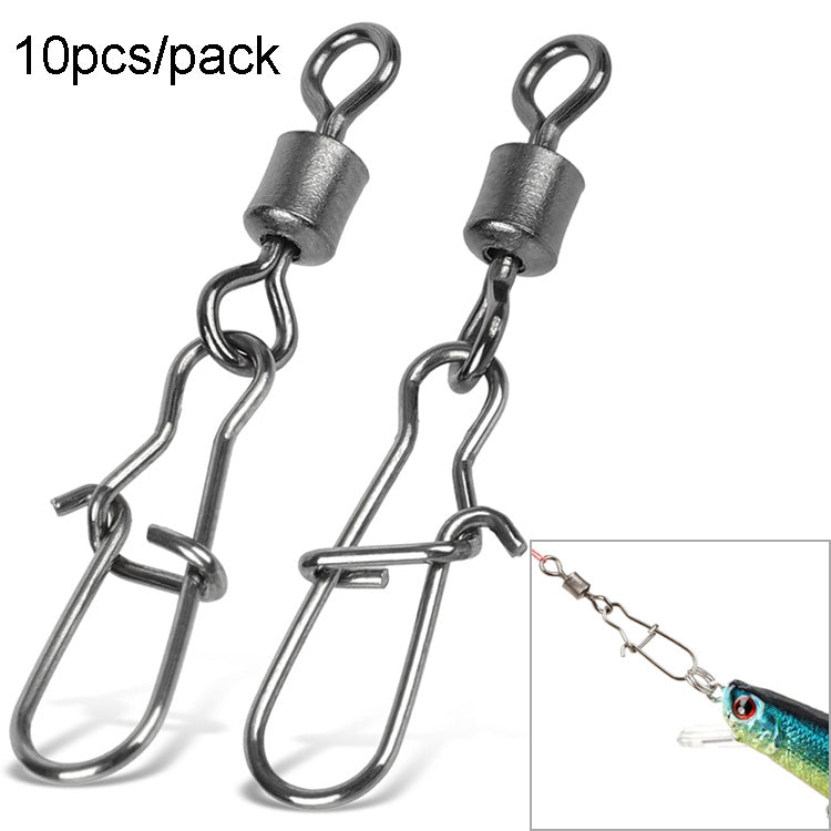 10pcs /Pack Stainless Steel Fishing Connector Bearing Rolling Swivel Connector Fishing Gear Accessories, 12(17mm), 10(20mm), 8(22mm), 7(25mm), 6(26mm), 5(29mm), 4(30mm), 3(34mm), 2(36mm), 1(40mm) 12(17mm)