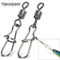 10pcs /Pack Stainless Steel Fishing Connector Bearing Rolling Swivel Connector Fishing Gear Accessories, 12(17mm), 10(20mm), 8(22mm), 7(25mm), 6(26mm), 5(29mm), 4(30mm), 3(34mm), 2(36mm), 1(40mm) 12(17mm)