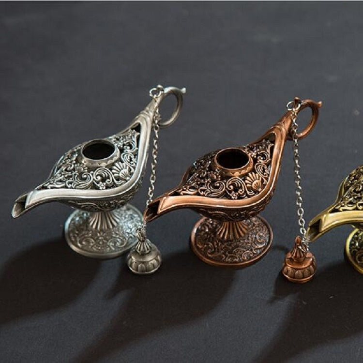 Aladdin Magic Lamp Metal Crafts Wish Lamp Aromatherapy Home Creative Decoration Gift – Durable Build, Easy to Use