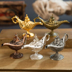 Aladdin Magic Lamp Metal Crafts Wish Lamp Aromatherapy Home Creative Decoration Gift – Durable Build, Easy to Use