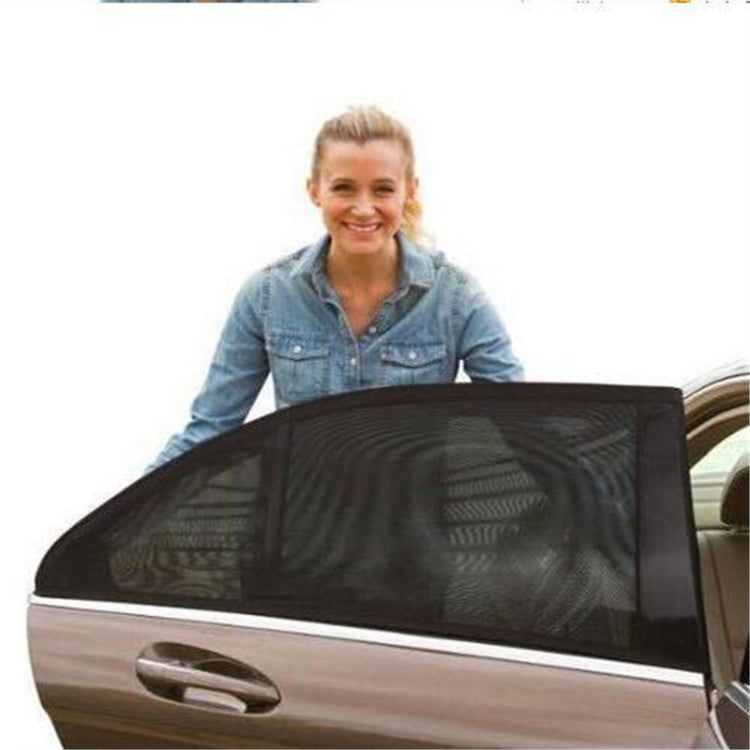 Auto Car Window Mesh Shield Sunshade Visor Net Mosquito Repellent UV Protection Window Covers, Front window75x50cm, Rear window113x50cm – Durable Build, Easy to Use Rear window113x50cm