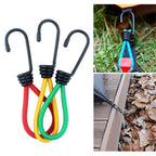 3 PCS Outdoor Camping Tent Elastic Rope Buckle High Elasticity Fixed Straps Camping Accessories, Random Color Delivery, Elastic Rope Buckle Elastic Rope Buckle