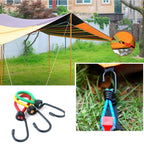 3 PCS Outdoor Camping Tent Elastic Rope Buckle High Elasticity Fixed Straps Camping Accessories, Random Color Delivery, Elastic Rope Buckle