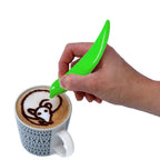 New Electric Latte Art Pen For Coffee Cake Pen For Spice Cake Decorating Pen Coffee Carving Pen Baking Pastry Tools Green