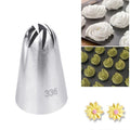 Large Size Icing Piping Shape Nozzle Cake Cream Decoration Head Bakery Pastry Tips Stainless Steel Decorating Tool Bakeware, 5 PCS Icing Piping 5 PCS Icing Piping