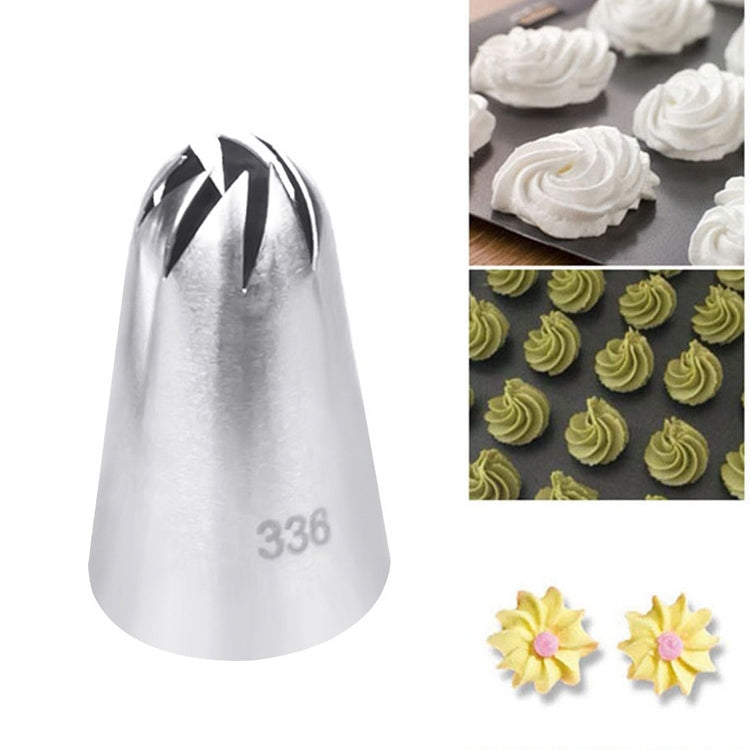 Large Size Icing Piping Shape Nozzle Cake Cream Decoration Head Bakery Pastry Tips Stainless Steel Decorating Tool Bakeware, 5 PCS Icing Piping 5 PCS Icing Piping