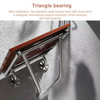 Folding Solid Wood Wall Mounted Relaxation Shower Chair, F Fype Folding Solid Chair