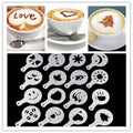 32 PCS Coffee Stencil Filter Coffee Maker Cappuccino Mold Templates Strew Flowers Pad Spray Art Baking Tools, 32 PCS 32 PCS