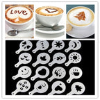 32 PCS Coffee Stencil Filter Coffee Maker Cappuccino Mold Templates Strew Flowers Pad Spray Art Baking Tools, 32 PCS 32 PCS