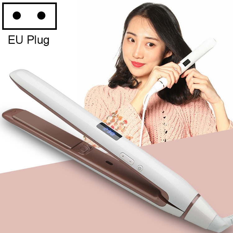 Professional Hair Straightener LED Display Ceramic Coating Plate Ionic Curling Flat Iron Default Title