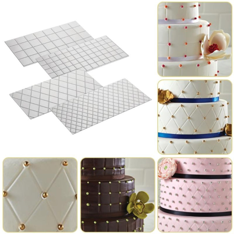 2 Sets DIY Cake Mold Wexture Fondant Printing Mold, Plaid pattern, Roll rattan – Durable Build, Easy to Use Plaid pattern Plaid pattern 57051